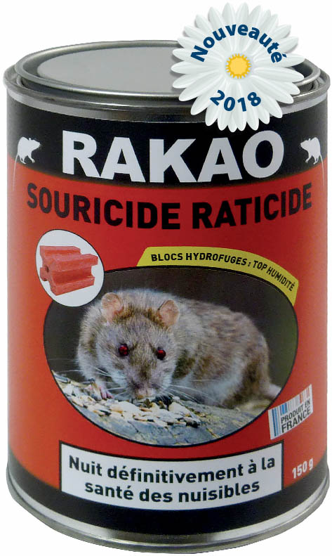 Pâte anticoagulante KPRO Choc action radicale contre rats et souris 150g  (10 x 15g) 